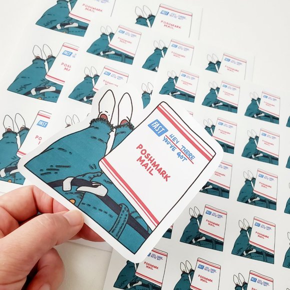 LB016 Custom Poshmark Stickers Handmade Poshmark Mail Packages [Price Firm] - Picture 7 of 9